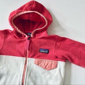Patagonia Girls Pink Micro D Hooded Fleece Jacket